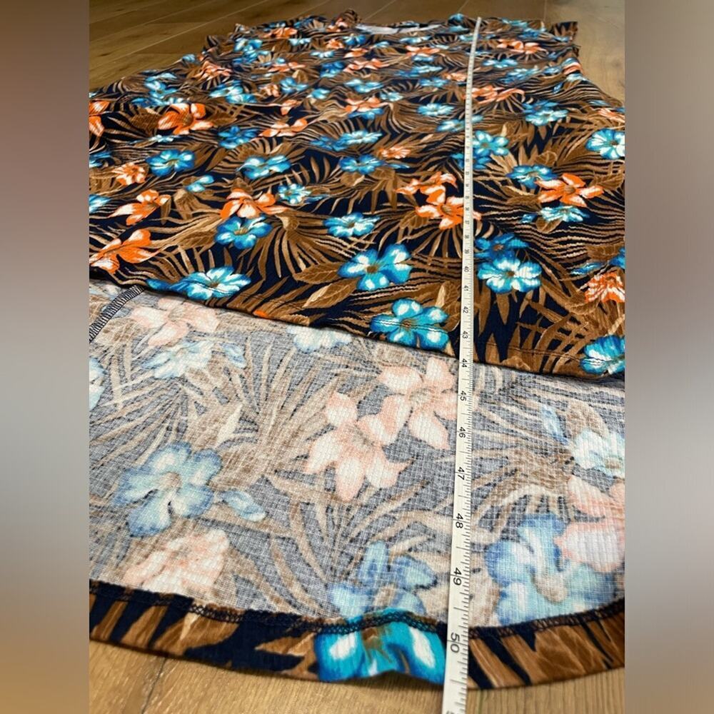 Lands' End Women's Crinkle Knit Short Sleeve High Low Midi Dress- 1x - Picture 6 of 11